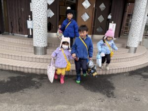 年長組最後のバス
